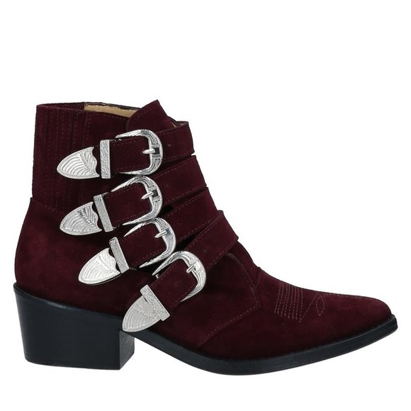 Toga Pulla Suede Embroidered Western Bootie - Picture 2 of 7